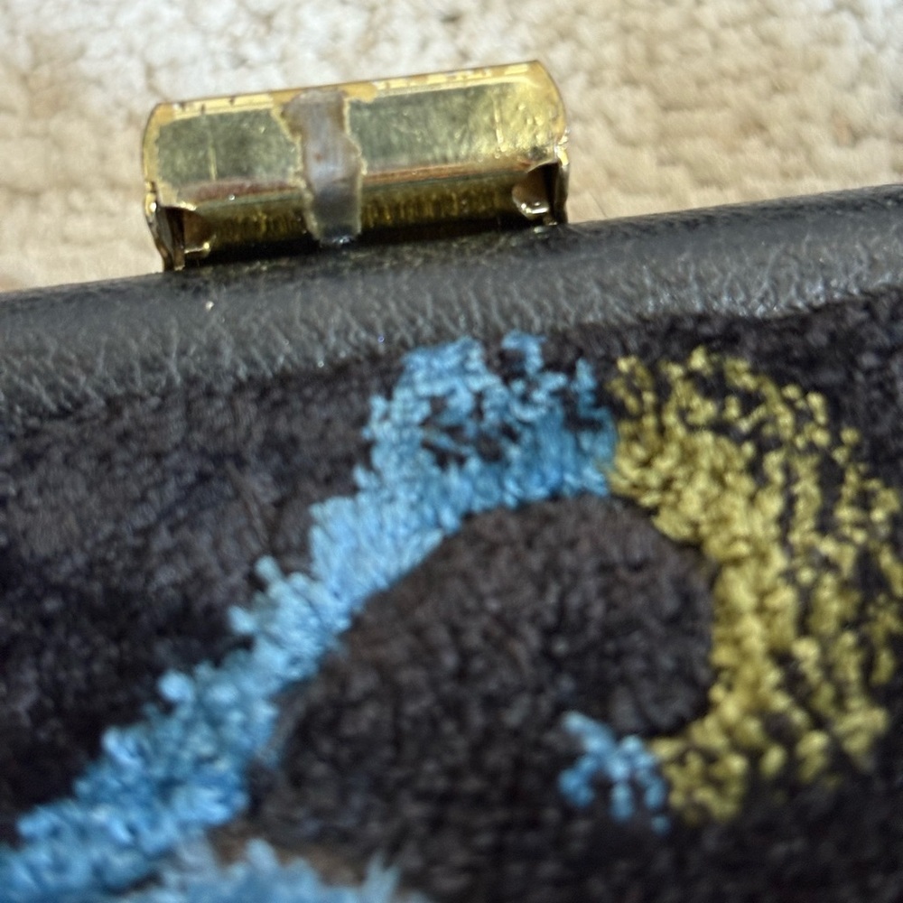 Vintage Large JR Florida Handbag Purse Carpet Bag Tapestry Floral Handbag - Picture 8 of 13